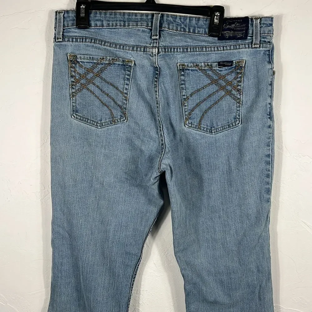 Vtg. ‎ LEVI STRAUSS SIGNATURE COLLECTION Low Rise Flare JEANS Women -Junior 15